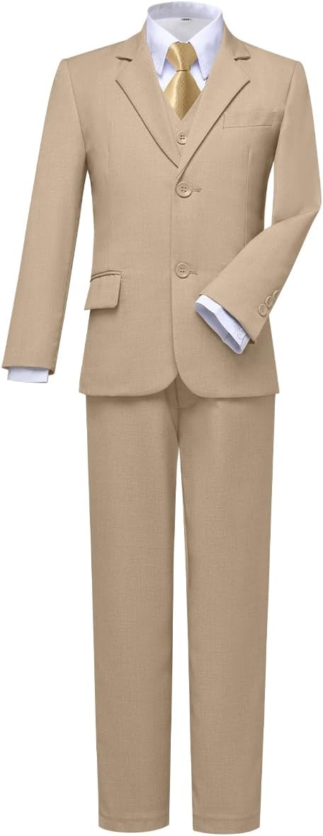 Visaccy Boys Suits Slim Fit Dress Clothes Ring Bearer Outfit