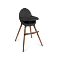 Convertible High Chair for Babies, Toddlers, Kids & Children - Wooden Highchair with Adjustable Height & Dishwasher Safe Tray - Wood Feeding & Dining Chair - Converts to Booster Seat (Black)