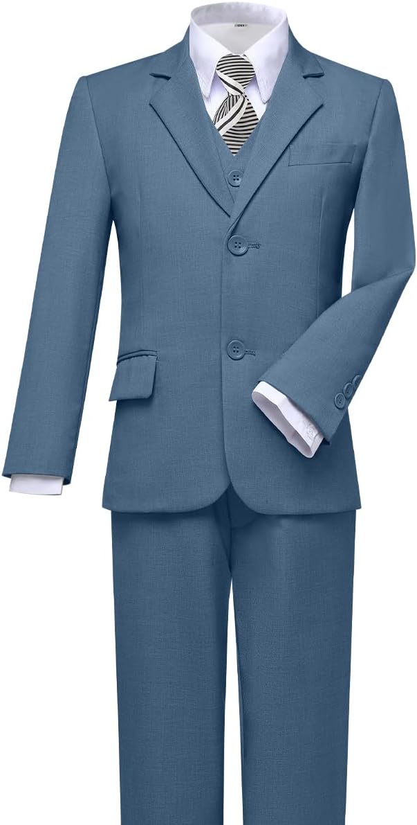 Visaccy Boys Suits Slim Fit Dress Clothes Ring Bearer Outfit