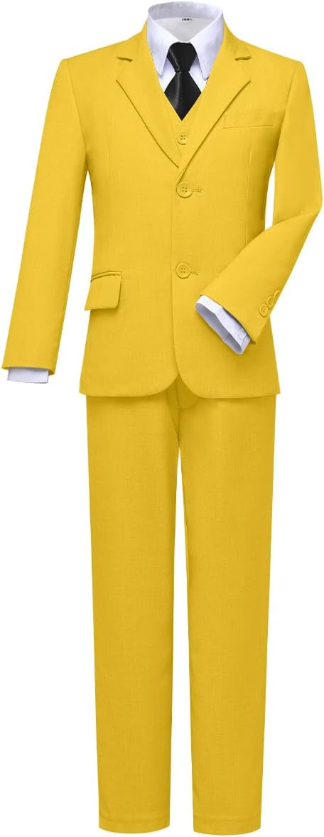 Visaccy Boys Suits Slim Fit Dress Clothes Ring Bearer Outfit