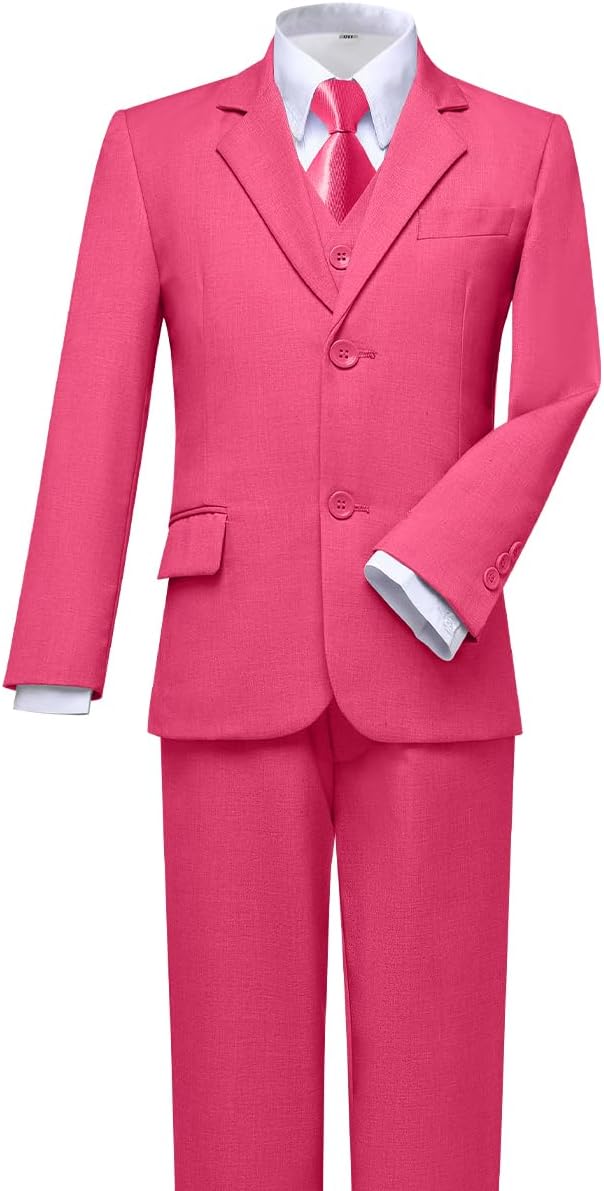 Visaccy Boys Suits Slim Fit Dress Clothes Ring Bearer Outfit