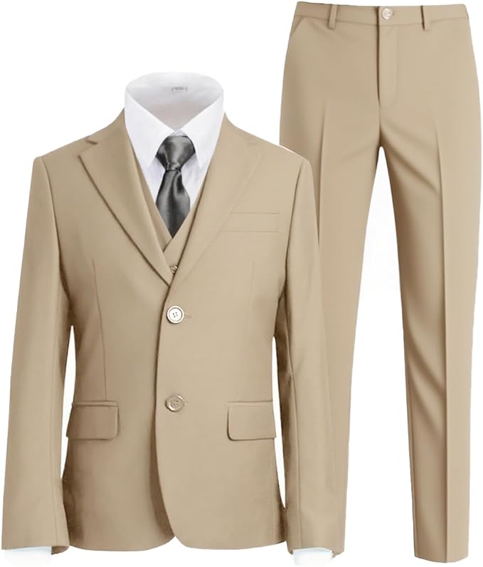 Boys Suit for Kids Tuxedo Suits for Wedding Formal Suit Set Toddler Boy Dress Outfit with Shirt and Tie
