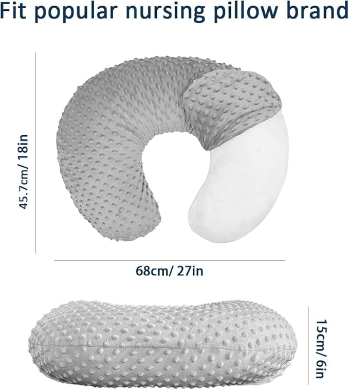 iEvolve Minky Nursing Pillow Cover Breast Feeding Pillow Cover Slipcover U Shape for Baby Boy Girl,Cover Only(Fox)