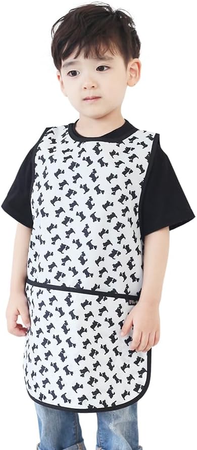 Kids Painting Apron – Waterproof Art Smock for Toddlers & Preschoolers, Messy Play, Baking, Crafts, Cooking, Mealtime