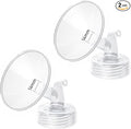 2pcs 14mm Flange Compatible with Spectra S1 S2 9 Plus Synergy Gold Ameda MYA Motif Luna Breast Pump, Replacement to Spectra Pump Parts, Breast Pump Shields 14mm Replace S1 S2 Parts