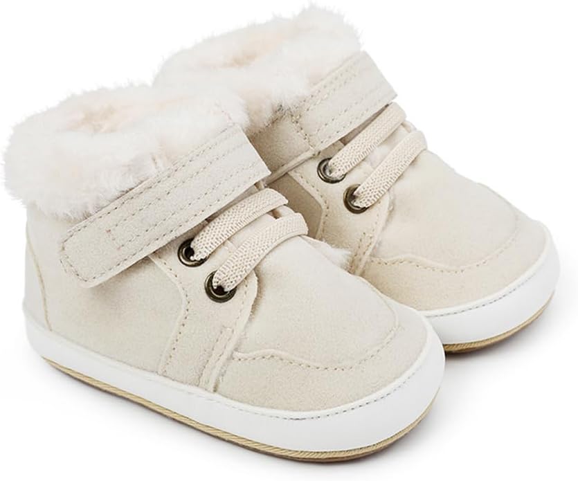 Clowora Baby Boys Girls Shoes Non-Slip Rubber Sole Sneakers Infant First Walking Toddler Crib Shoes Newborn Loafers Flats.