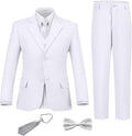 Boys Suit Set Slim Fit Kids Formal Suits Toddler Tuxedo Wedding Prom Classic Suits for Boy Teen Black Blue Dress Outfit