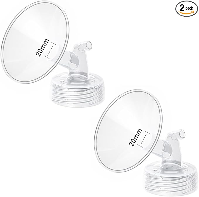 2pcs 20mm Flange Compatible with Spectra S1 S2 9 Plus Synergy Gold Ameda MYA Motif Luna Breast Pump, Replacement to Spectra Pump Parts, Breast Pump Shields 20mm Replace S1 S2 Parts