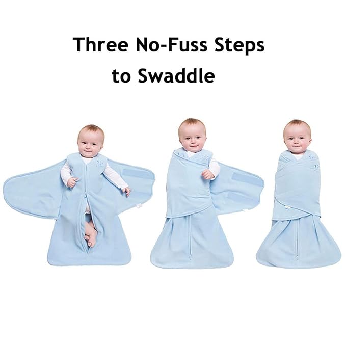 HALO 100% Cotton Sleepsack Swaddle, 3-Way Adjustable Wearable Blanket, TOG 1.5, Soft Pink, Newborn, 0-3 Months