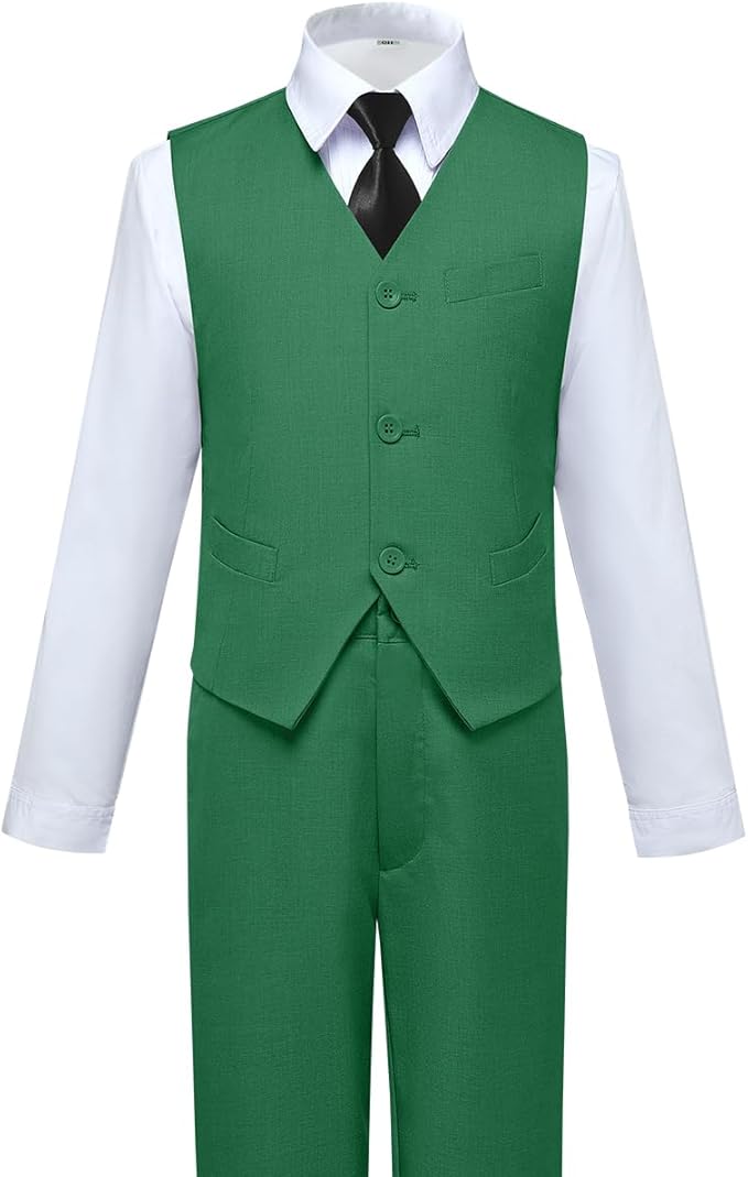 Visaccy Boys Suits Slim Fit Dress Clothes Ring Bearer Outfit