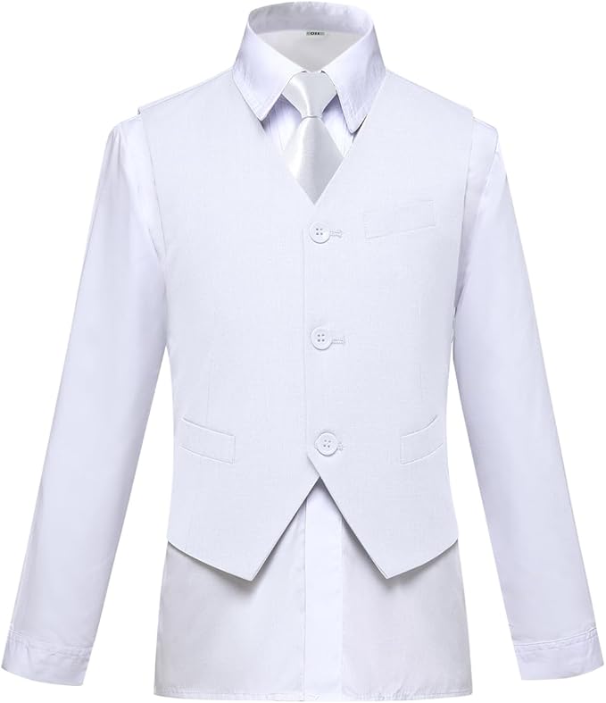 Visaccy Boys Suits Slim Fit Dress Clothes Ring Bearer Outfit