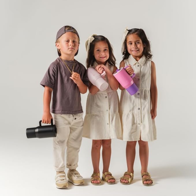HydroJug Kids - 20 oz Insulated Kids Water Bottle with Flip Straw & Handle | Leak-Proof & Durable | Perfect for School, Sports, Lunch, Travel & Camp, Lime Rickey