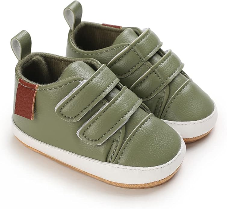 Clowora Baby Boys Girls Shoes Non-Slip Rubber Sole Sneakers Infant First Walking Toddler Crib Shoes Newborn Loafers Flats.
