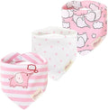 JN&LULU 3 Pack Newborn Baby Bibs Bandana Drool Bibs for Drooling Cotton Baby Gifts