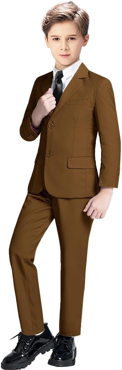Boys Suit for Kids Tuxedo Suits for Wedding Formal Suit Set Toddler Boy Dress Outfit with Shirt and Tie