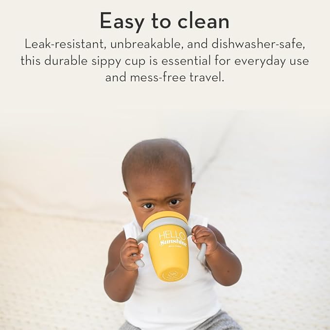 Bella Tunno Sippy Cup, Silicone Training Cup with Transition Handles for Infants, Toddlers & Kids, Babies 6-12 Months & Toddlers 1-3 Years, Boys & Girls, I Like Big Cups, 8 oz