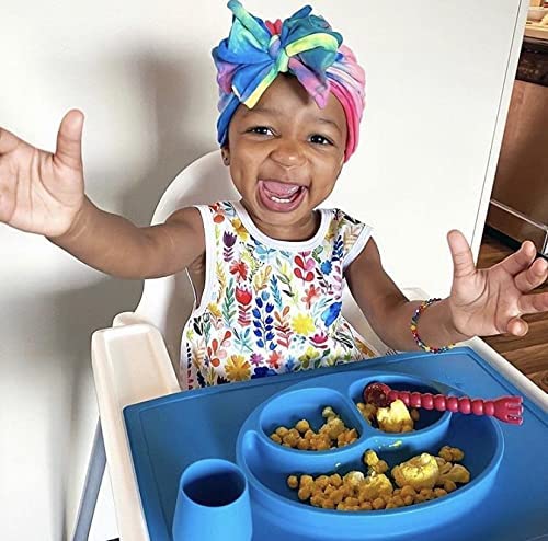 BapronBaby Rainbow Watercolor Floral Bapron - No Neck Tie Safer Bib for Baby & Toddler - Soft Waterproof Stain Resistant - Machine Washable - Sz Baby/Toddler 6m-3T