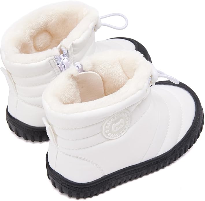 BMCiTYBM Toddler Baby Snow Boots Winter Shoes Boys Girls Cold Weather Baby Faux Fur Shoes