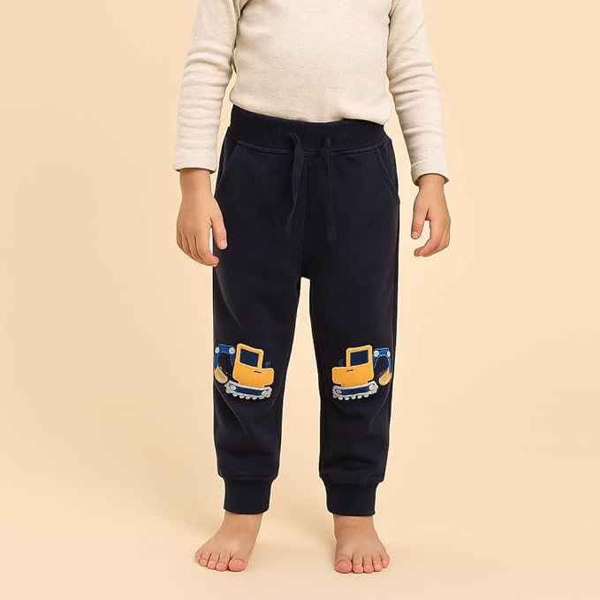 Boys Pants, Toddler 3 Pack Drawstring Elastic Sweatpants Cartoon Active Joggers