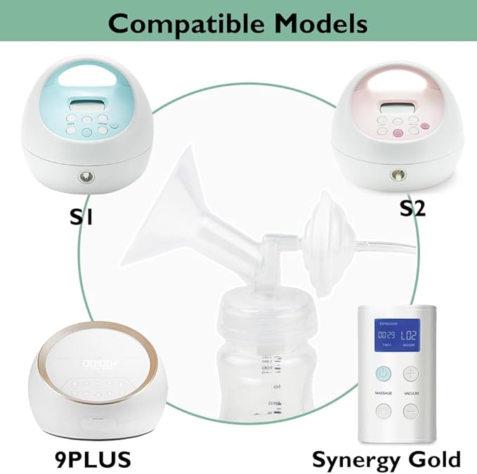 2pcs 17mm Flange Compatible with Spectra S1 S2 9 Plus Synergy Gold Ameda MYA Motif Luna Breast Pump, Replacement to Spectra Pump Parts, Breast Pump Shields 17mm Replace S1 S2 Parts
