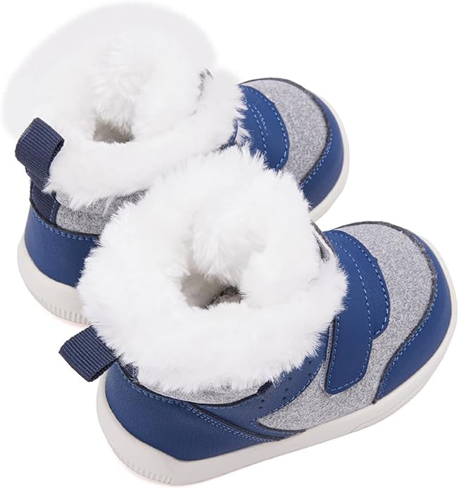 BMCiTYBM Toddler Baby Winter Snow Boots Boy Girl Faux Fur Warm Non Slip First Walking Infant Shoes