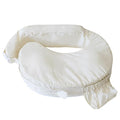 My Brest Friend Deluxe Organic Nursing Pillow 100% Organic Cotton Slipcover Ergonomic Breastfeeding Pillows Supports Both Mom and Baby Breastfeeding Essentials Handy Side Pocket Cream