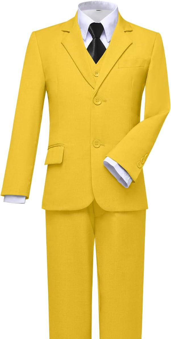 Visaccy Boys Suits Slim Fit Dress Clothes Ring Bearer Outfit