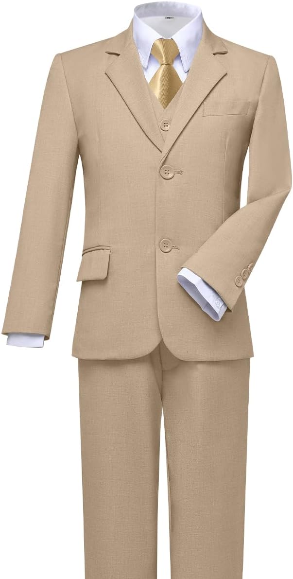 Visaccy Boys Suits Slim Fit Dress Clothes Ring Bearer Outfit
