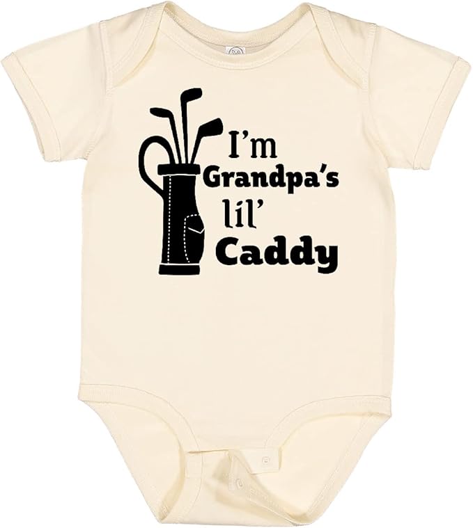 inktastic I'm Grandpa's Lil' Caddy- Golf for Kids Baby Bodysuit