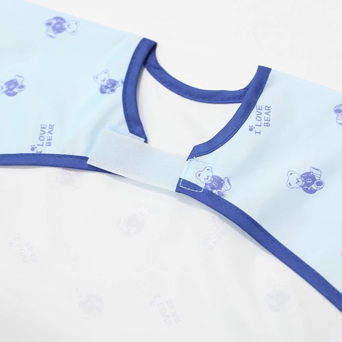 Long Sleeve Waterproof Bib for Toddlers – Feeding Smock for Baby Mealtime, Self-Feeding, Painting & Messy Play, BPA-Free