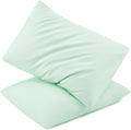 TILLYOU Toddler Pillowcase 2 Pack with Envelope Closure,13" x 18" Silky Soft Microfiber Travel Kids Pillowcase for Boys and Girls, Sage Green