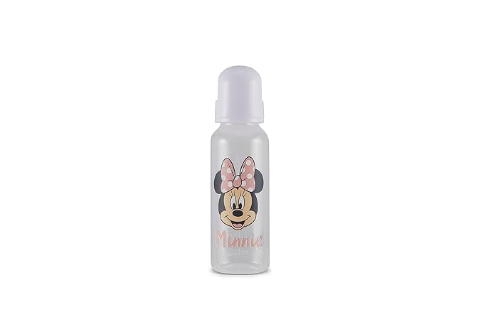 Baby Bottles 9 oz for Boys and Girls| 3 Pack of Disney Minnie Bows and Winks Infant Bottles for Newborns and All Babies | BPA-Free Plastic Baby Bottle for Baby Shower