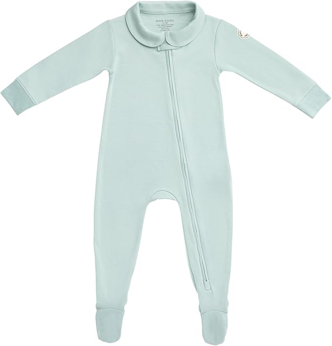 MON CHOU Baby Footie Pajama - Luxuriously Soft Pima Cotton Baby Sleepers - Organic Cotton Pajamas - Premium Newborn Onesie