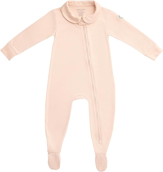 MON CHOU Baby Footie Pajama - Luxuriously Soft Pima Cotton Baby Sleepers - Organic Cotton Pajamas - Premium Newborn Onesie