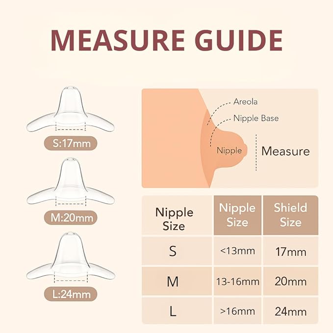 Snugell Wing-Shaped Nipple Shields Large| Ultra-Thin Silicone Shields for Nursing | 2-Pack with Protective Case | Designed for Use with Flat or Inverted Nipples