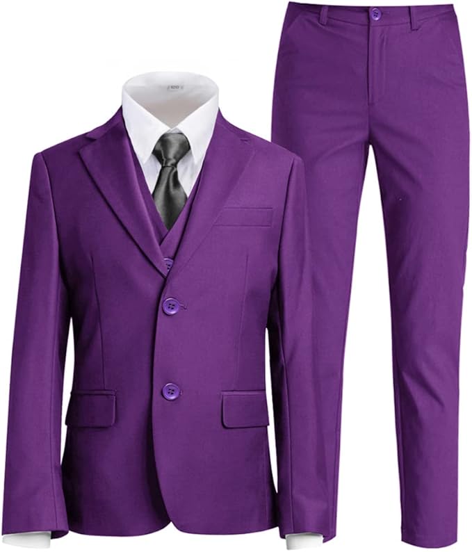 Boys Suit for Kids Tuxedo Suits for Wedding Formal Suit Set Toddler Boy Dress Outfit with Shirt and Tie