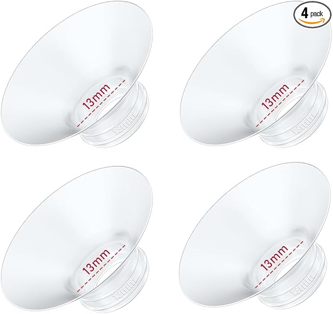 4PC Flange Insert 13mm Compatible with Momcozy M5/M6/M9/S12 Pro/V1 Pro/V1 Pro Breast Pump, Fit for Eufy/Elvie/Medela/Spectra/Lansinoh/NCVI/Lansinoh/TSRETE with 24mm Flange/Shield Breast Pump
