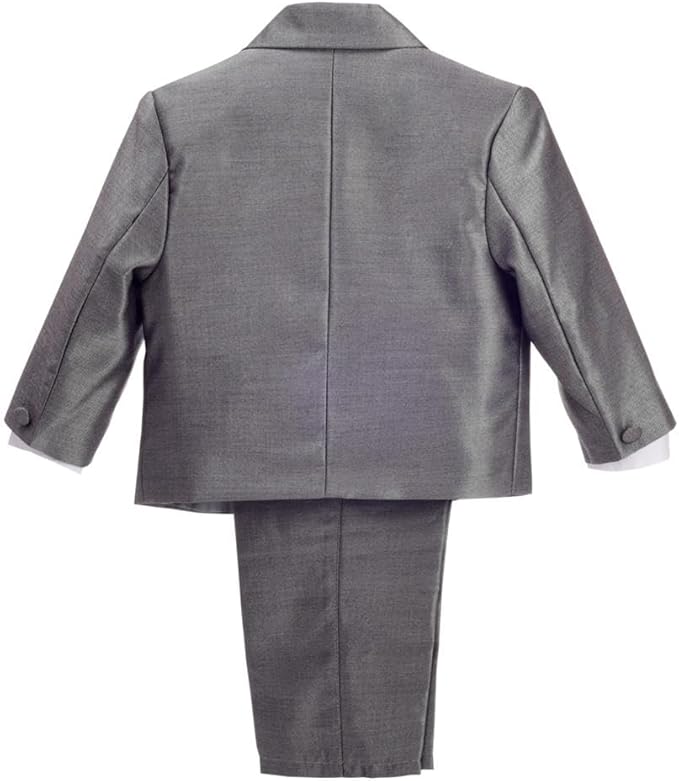 Dressy Daisy Baby Toddler Boy 5 Pcs Set Formal Tuxedo Suits No Tail Wedding Christening Baptism Outfits