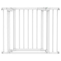 Cumbor 29.7-40.6" Baby Gate for Stairs, Mom's Choice Awards Winner-Dog Gate for Doorways, Pressure Mounted Auto-Close Pet Gates for Dogs Indoor, Safety Child Gate with Easy Walk Thru Door, White