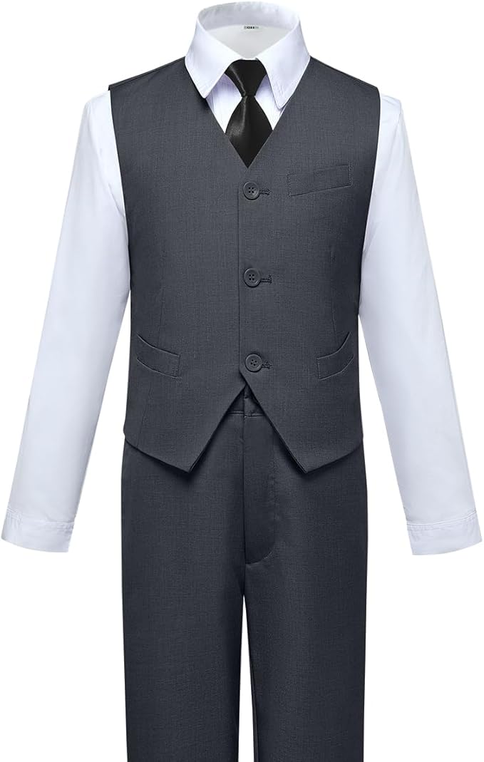 Visaccy Boys Suits Slim Fit Dress Clothes Ring Bearer Outfit