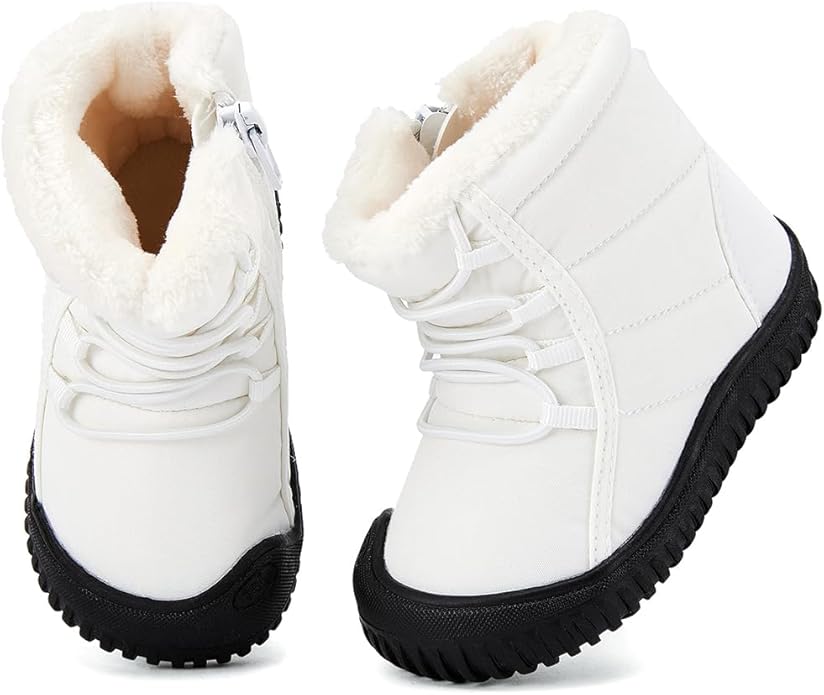 BMCiTYBM Toddler Baby Snow Boots Winter Shoes Boys Girls Cold Weather Baby Faux Fur Shoes