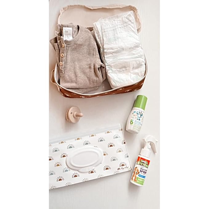 Itzy Ritzy Packing Cubes for Travel – Set of 3 Packing Cubes or Travel Organizers; Each Cube Features a Mesh Top, Double Zippers and a Fabric Handle (Terracotta Sunrise)