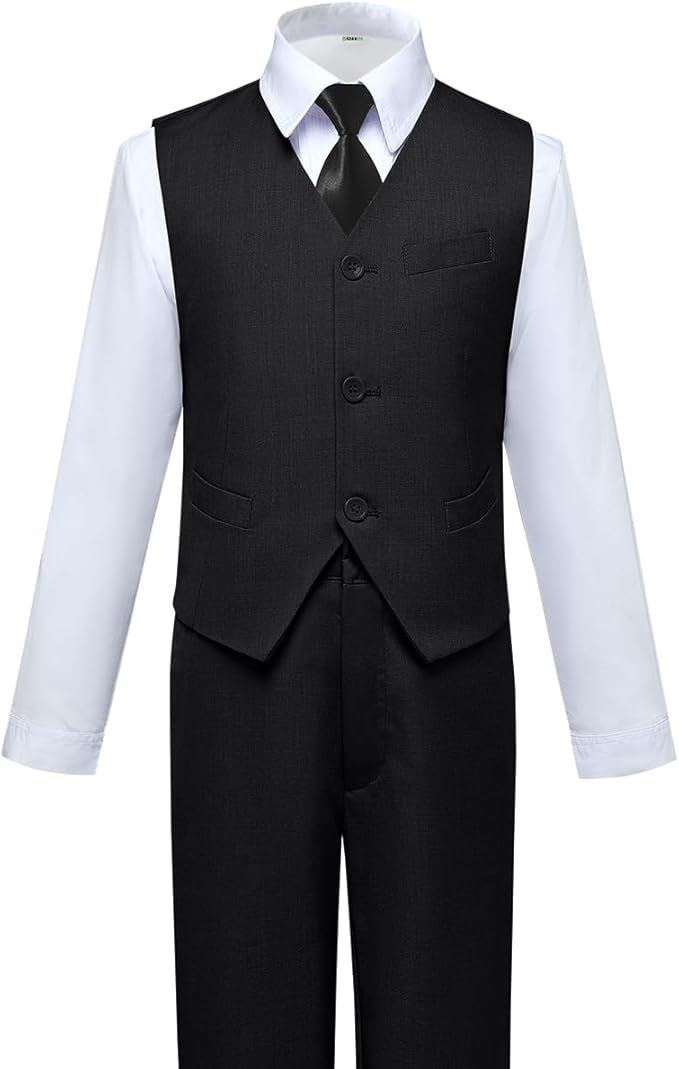 Visaccy Boys Suits Slim Fit Dress Clothes Ring Bearer Outfit