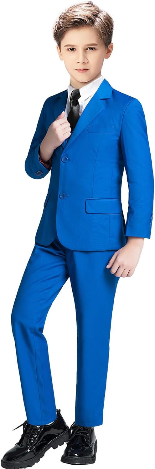 Boys Suit for Kids Tuxedo Suits for Wedding Formal Suit Set Toddler Boy Dress Outfit with Shirt and Tie