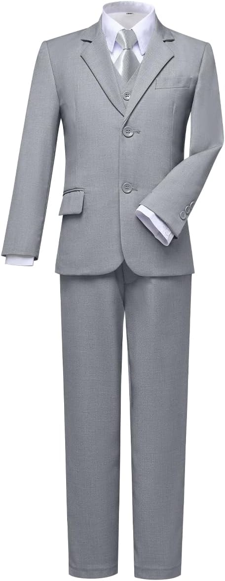 Visaccy Boys Suits Slim Fit Dress Clothes Ring Bearer Outfit
