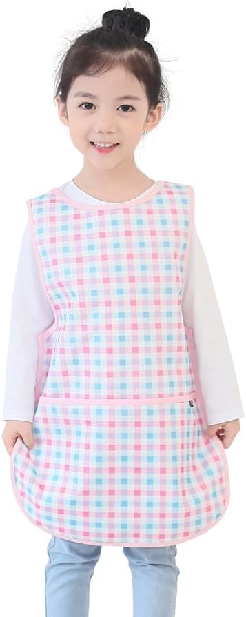 Kids Painting Apron – Waterproof Art Smock for Toddlers & Preschoolers, Messy Play, Baking, Crafts, Cooking, Mealtime