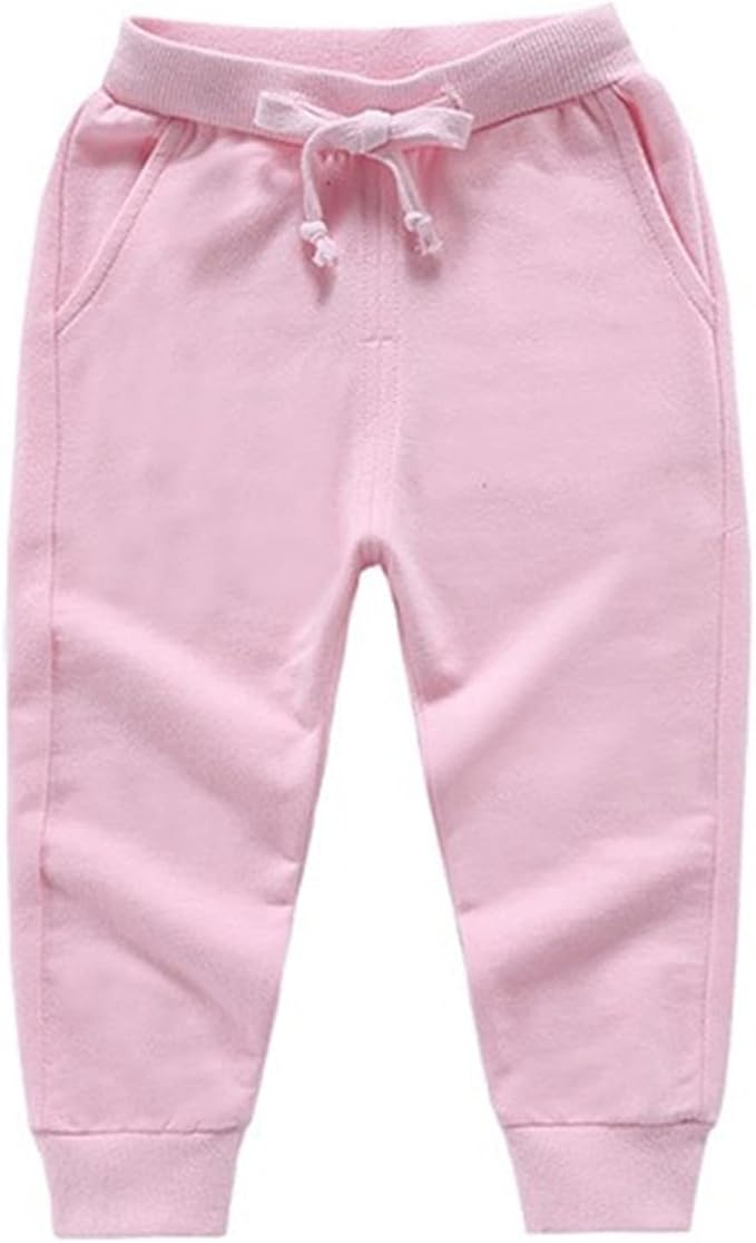 CuteOn Unisex Toddler Jogger Pants Kids Cotton Elastic Waist Winter Baby Sweatpants Pants 1-5Years