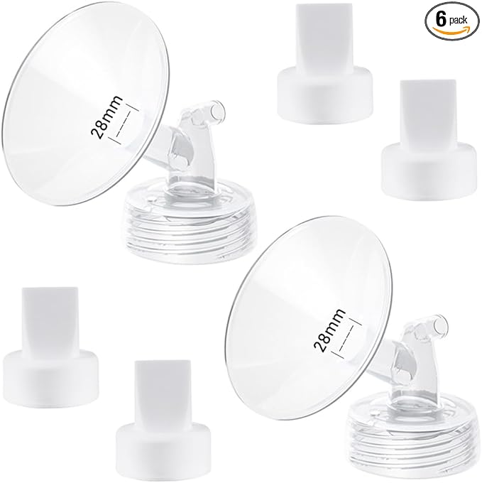 28mm Flange and Duckbill Valve Compatible with Spectra S1 Spectra S2 Spectra9 Plus Synergy Gold Breast Pump, Spectra Pump Parts S2 Parts S2 Accessories Replacement