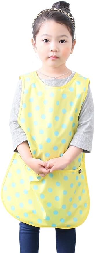 Kids Painting Apron – Waterproof Art Smock for Toddlers & Preschoolers, Messy Play, Baking, Crafts, Cooking, Mealtime