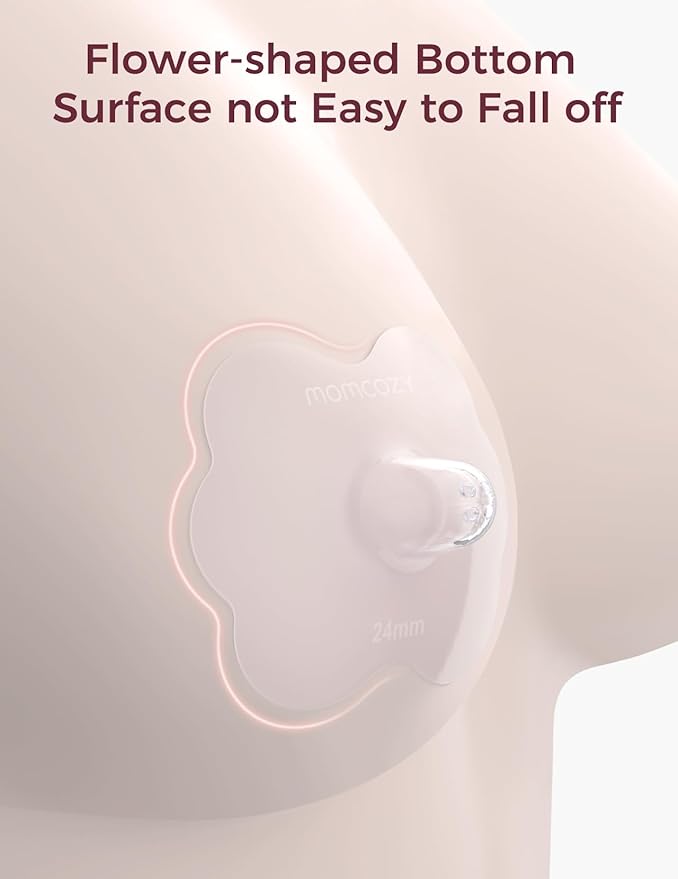 Momcozy Nipple Shield, Floral Contact Nipple Shield for Breastfeeding Moms with Flat or Inverted Nipples